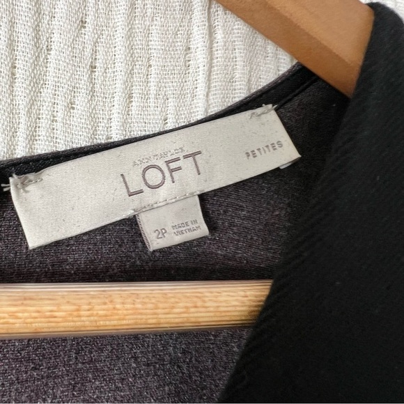 Ann Taylor loft herringbone color block sheath dress sz 2P - Picture 7 of 7